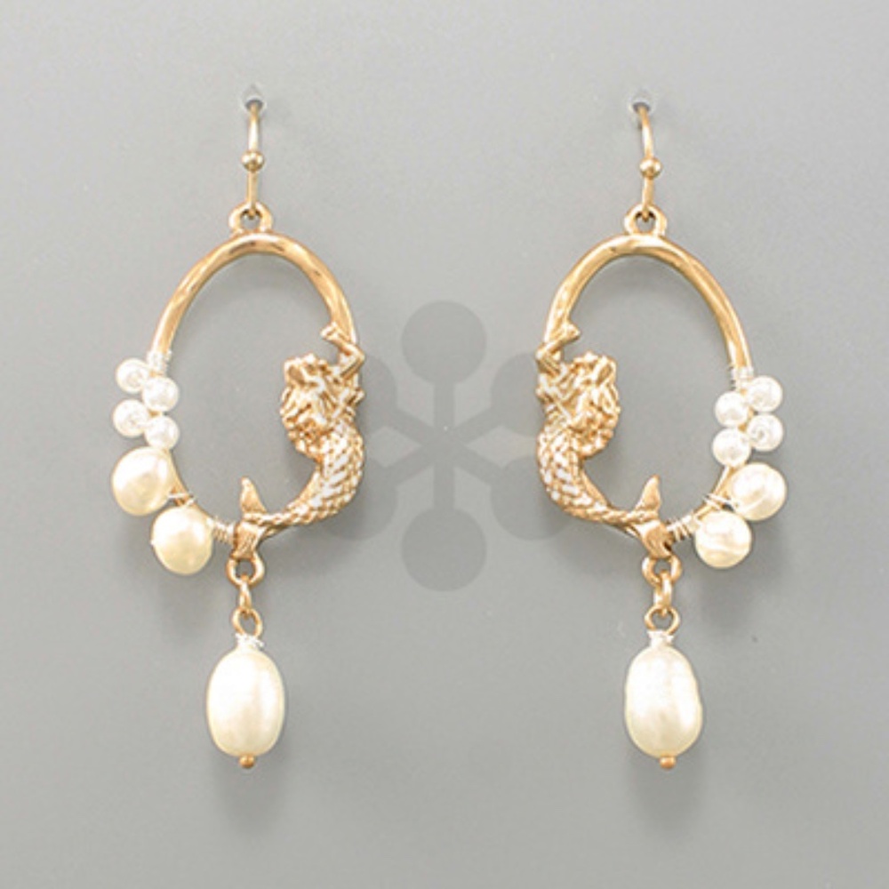 Pearl & Mermaid Earrings